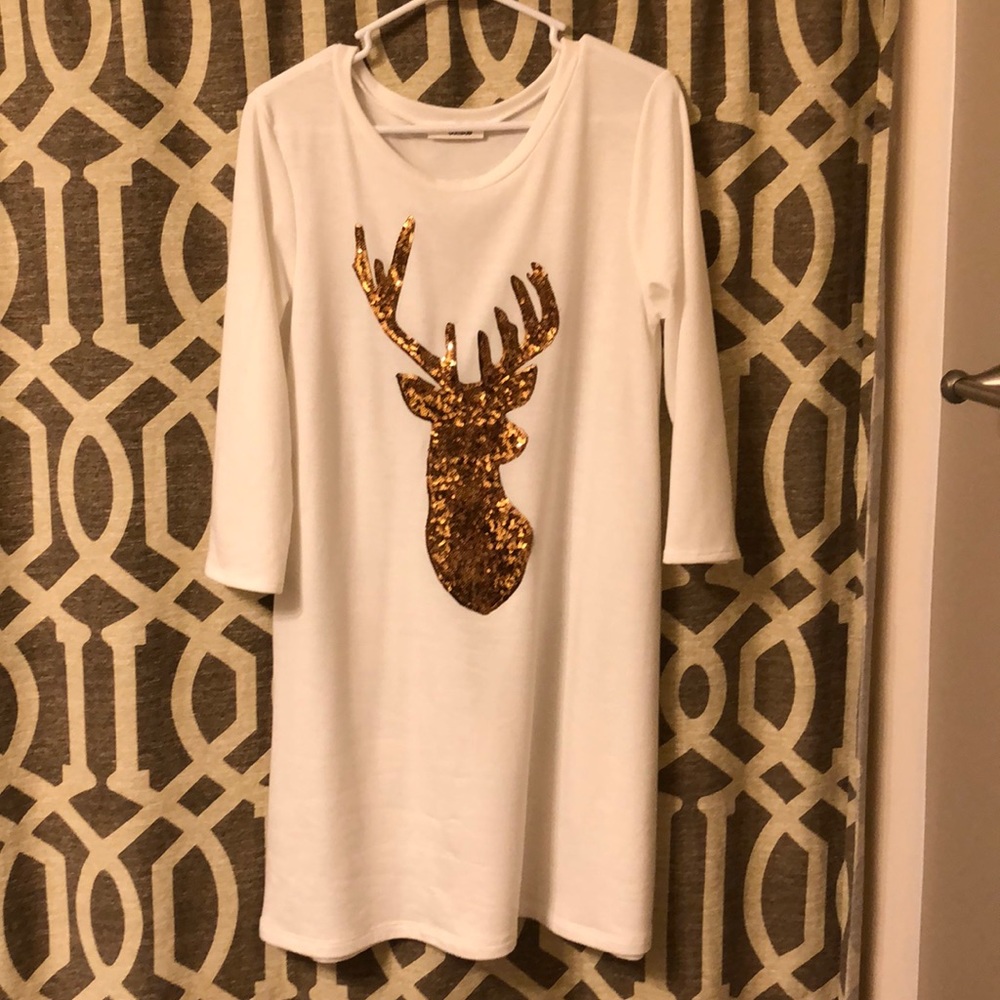 Sequined Reindeer Tunic